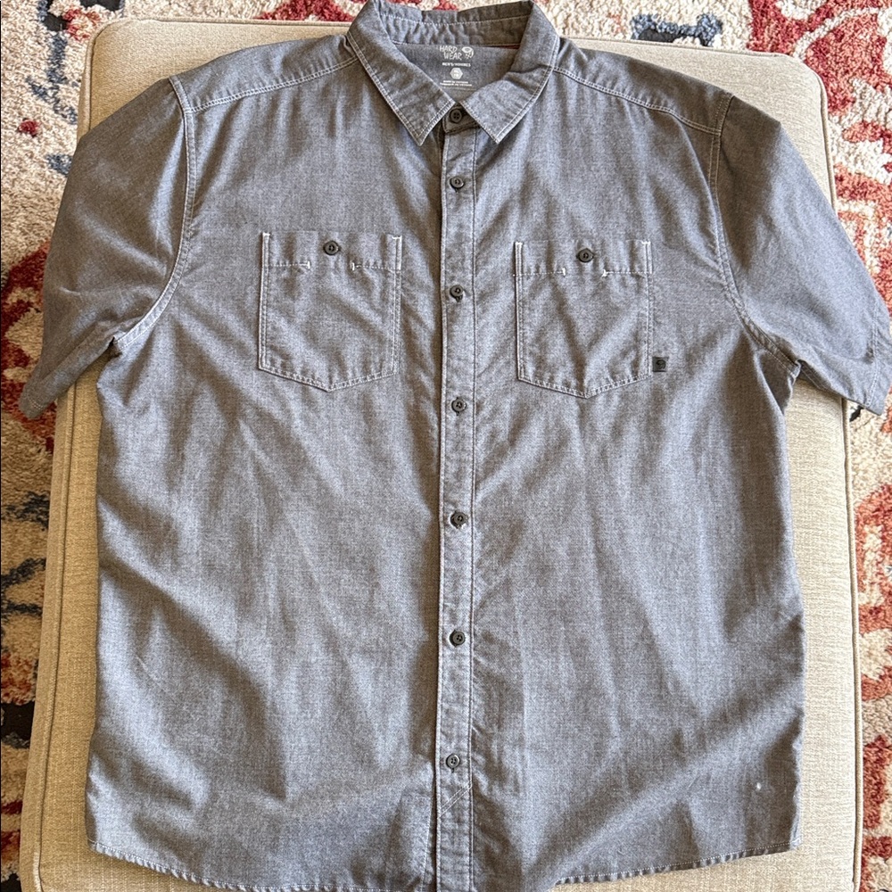 Mountain Hardwear Gray Casual Button-Down Shirt